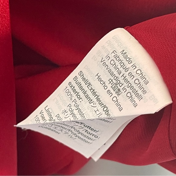 J CREW Red V Neck Long Peplum Top Blouse - Picture 9 of 13